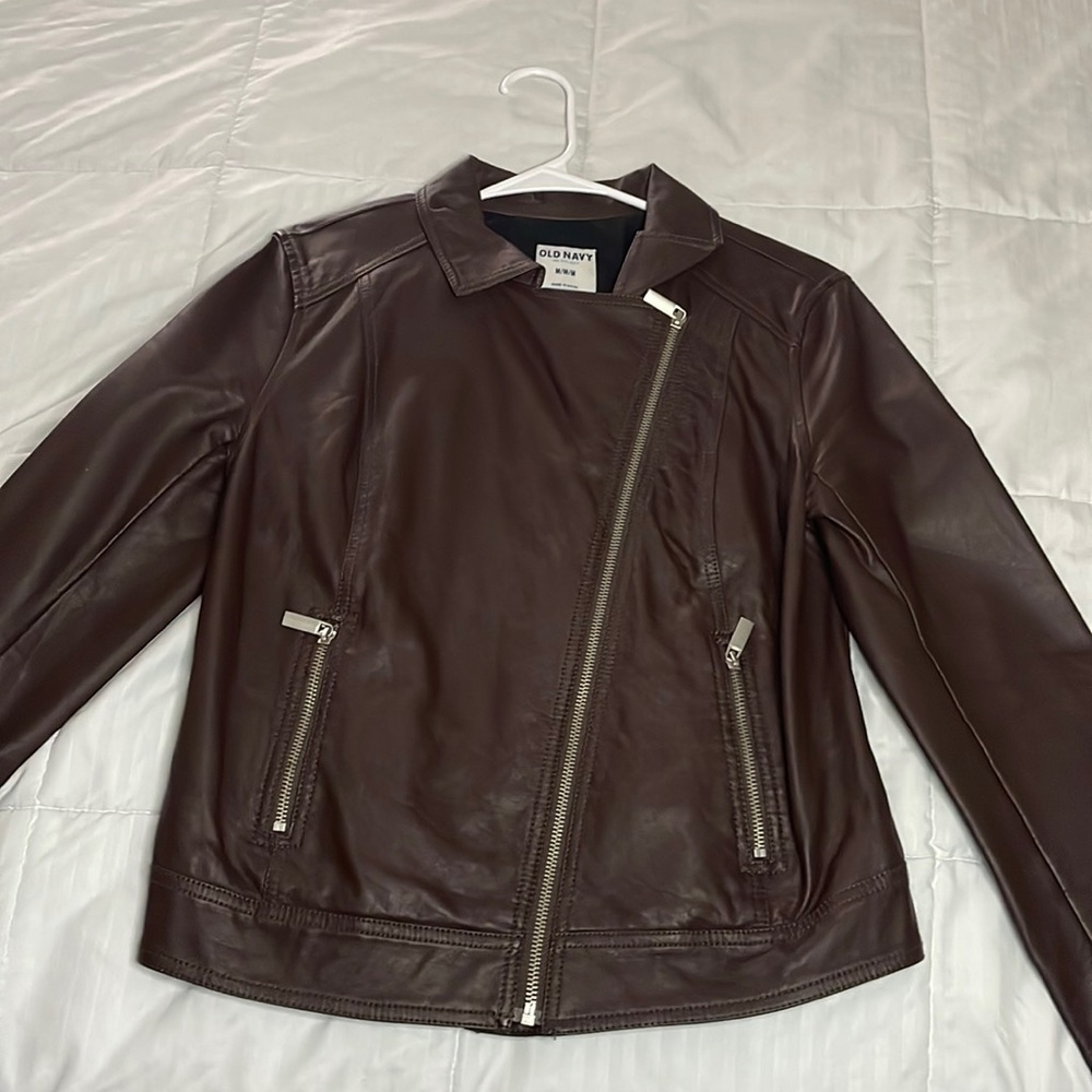 Brown Old Navy Leather Jacket